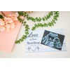 Love at First Heartbeat Ultrasound Picture Frames Fridge Magnet, Rustic