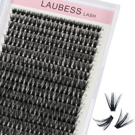 Eyelash Extensions, 300 Pieces, 50D Fake Lashes, D Curl Mix, DIY Lashes, Extension Cluster Lashes, Individual Lashes, False Eyelashes, Individual Eyelashes (50D-0.07D-8-15 mm)