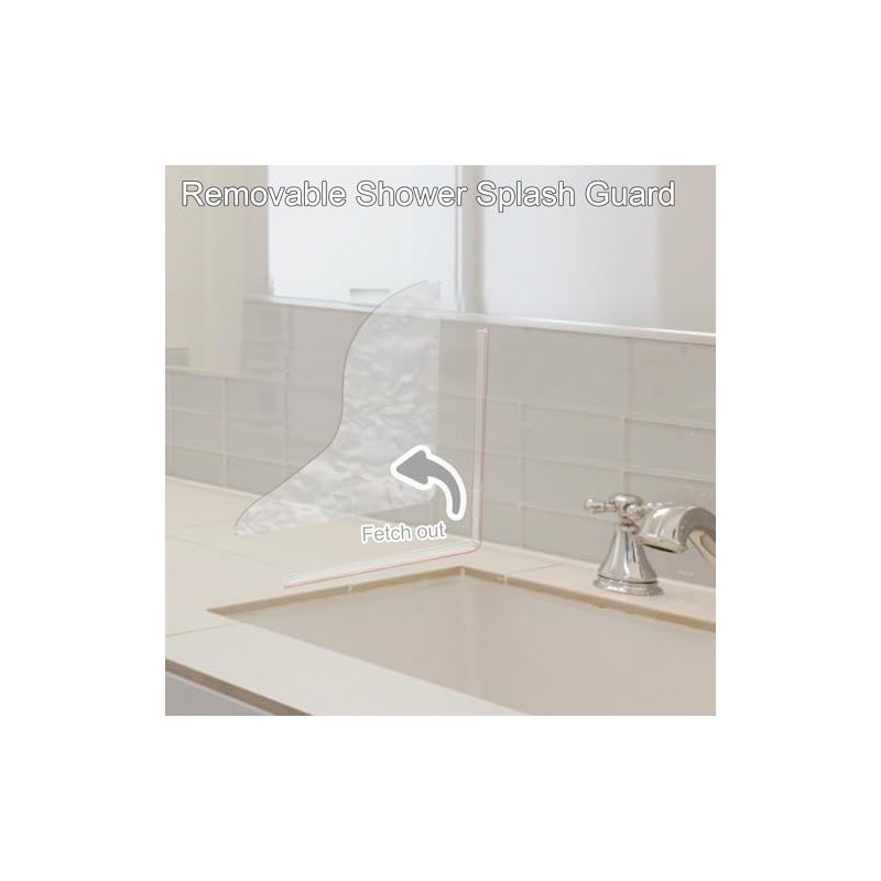 Mstar Home Shower Splash Guard, Shower Water Guard with Nano