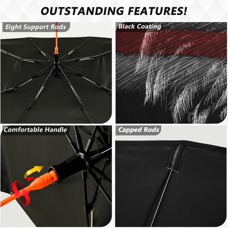 Dussdil Eagle Flag Car Windshield Sunshades Umbrella Window Sun Shade