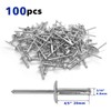 Tri-Fold Exploding Large Head Aluminum Pop Blind Rivets 3/16'' *