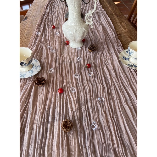 Cheesecloth Table Runner 35x120 Inch Boho Gauze Rustic Cheese Cloth