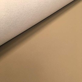 Kt KILOtela - Leatherette Upholstery Fabric - Faux Leather - 140 cm Wide - by Half metre | Beige