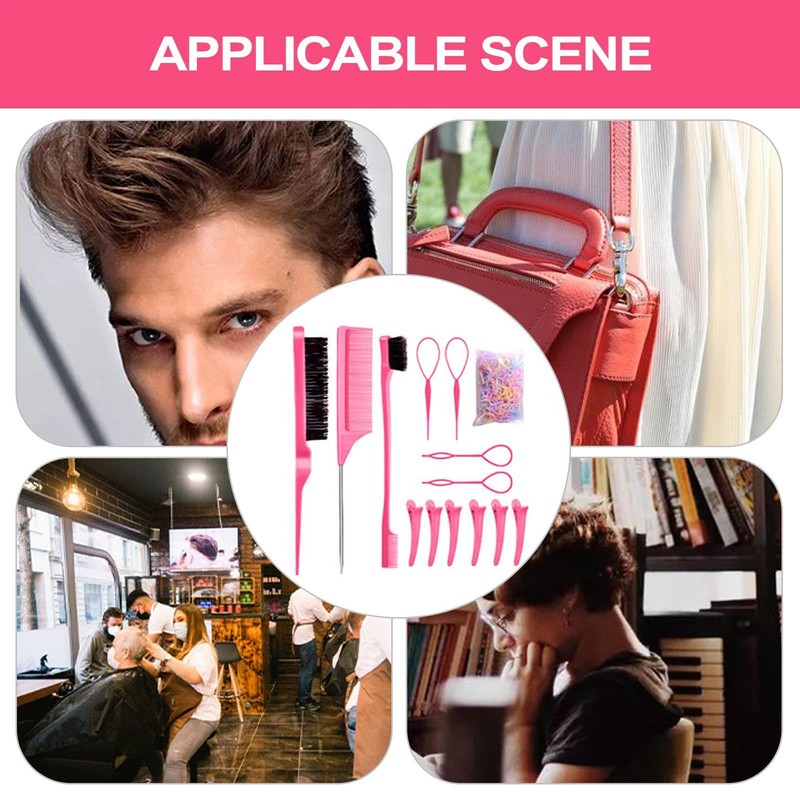 Hair Comb Set | Teasing Brush,Hairbrush Portable Small Comb Tool