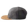 Accessoryo Unisex Ultimate Grey Felt Five Panel Cap with Brown