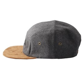 Accessoryo Unisex Ultimate Grey Felt Five Panel Cap with Brown Peak