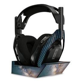MightySkins Carbon Fiber Skin Compatible with Astro A50 Wireless Headphones + Base Station (Gen 4) - Galactic Landscape | Protective, Durable Textured Carbon Fiber Finish | Easy to Apply
