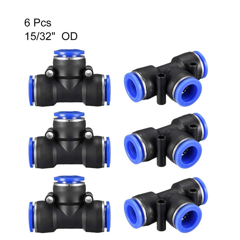 sourcing map Plastic Tee Push to Connect Tube Fittings 12mm