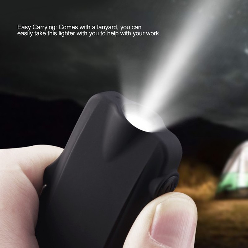 Electric Lighter Lightweight Waterproof Windproof Silent Multifunctional Lighter with Flashlight