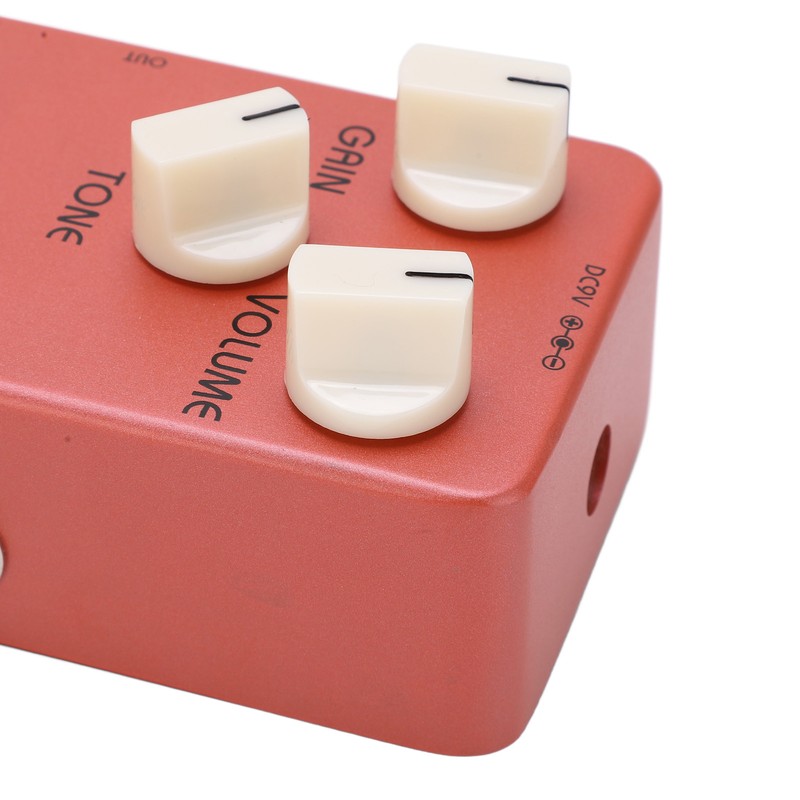 Distortion Pedal Dark Red Metal Classic British Rock Monoblock Guitar