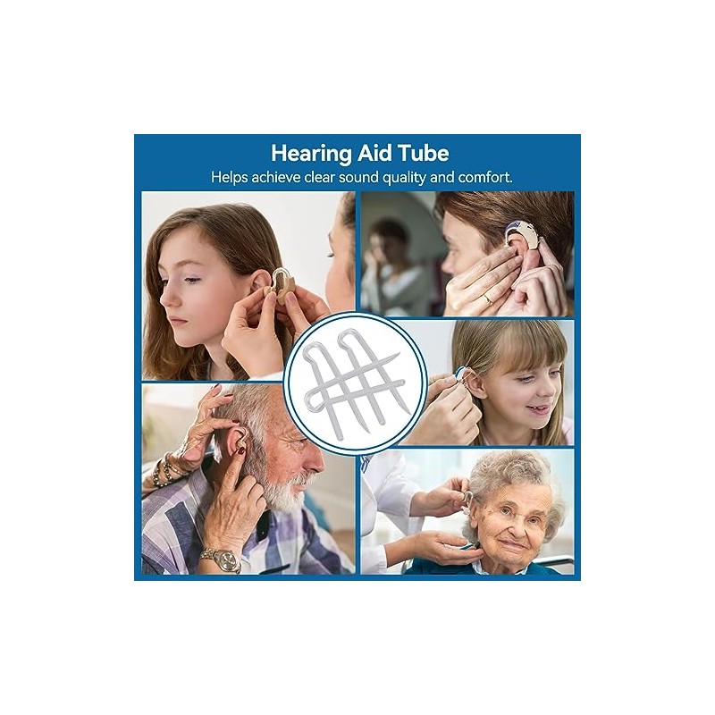 10pcs Hearing Aid Tubes, 3.6 x 2mm Soft Flexible PVC