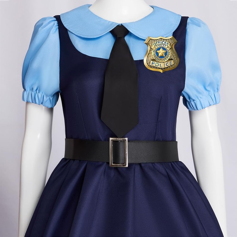 Zynthovra Judy Cosplay Hopps Disfraz de conejo, uniforme de policía