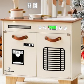 Play Kitchen Refrigerator Decals Vinyl Fridge Sticker Oven Microwave Decal Waterproof Replacement Stickers for Kids DIY Kitchen Toy Fridge Decals for Toddlers Playroom Kindergarten Decor