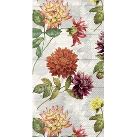 IHR Ideal Home Range Dinner Napkins Disposable 3-Ply Paper Hand Towels, 8.5" x 4.5", Gemma (Cream), 16 Count