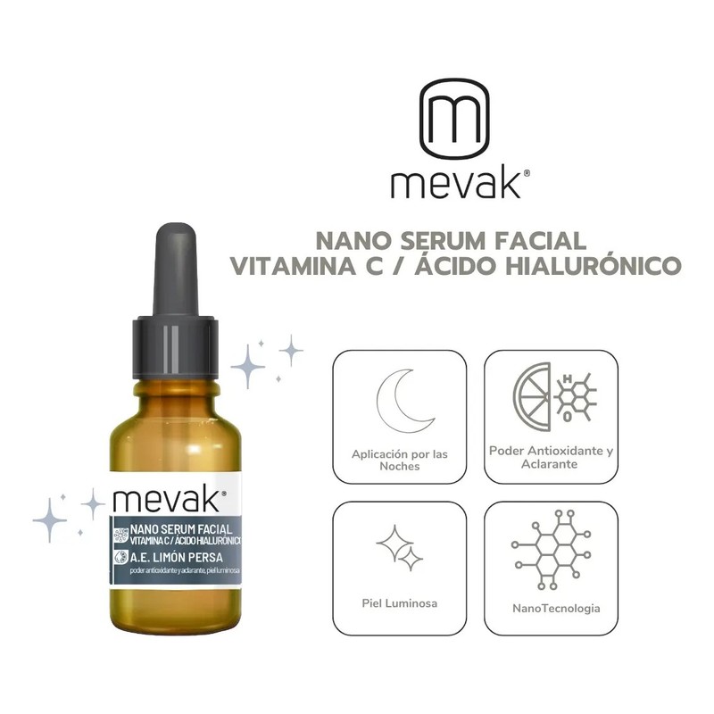 Nano Serum Facial Vitamina C Ácido Hialurónico Hidratante