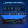 RisoPhy Mechanical Gaming Keyboard, RGB 104 Keys Ultra-Slim LED Backlit