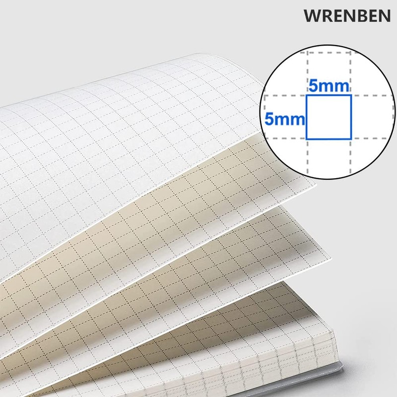 WRENBEN Graph Paper Spiral Notebook 8.5 x 11 Inches 240
