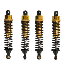 4pcs Aluminium Alloy RC Shock Absorber Accessory Fit for HSP 1/10 RC Car (Gold)