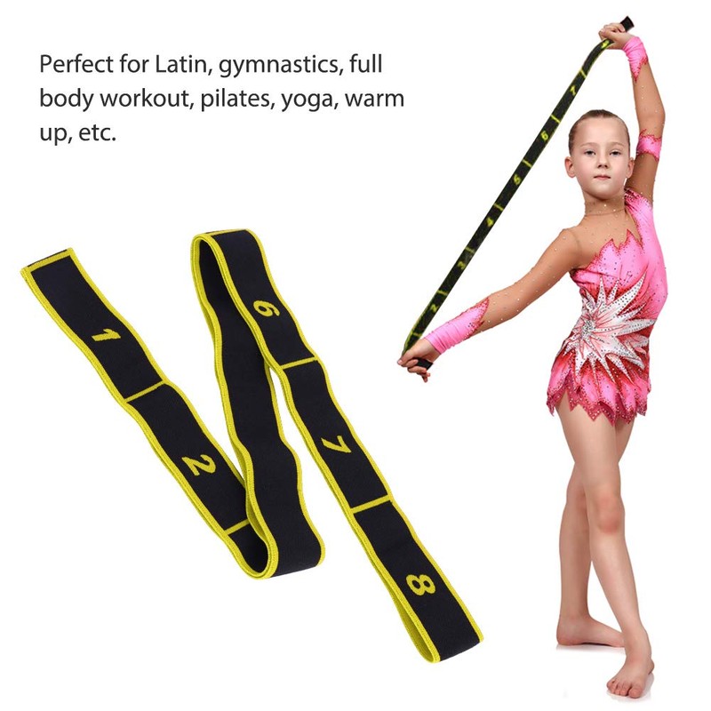 Yoga Stretch Strap with 8 Bows Exercise Band for Stretching,