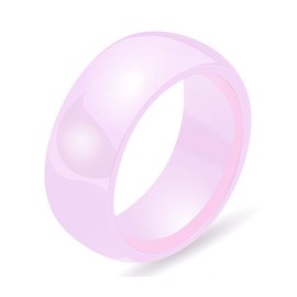 PAURO Women's Classic Engagement Wedding Band Rings Ceramic, Ceramic