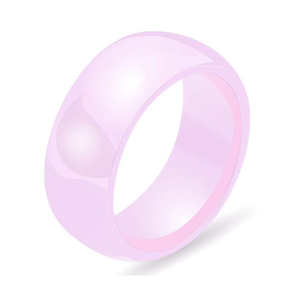 PAURO Women's Classic Engagement Wedding Band Rings Ceramic, Ceramic