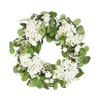 24" Spring Artificial Hydrangea Ranunculus Wreath Silk Floral for Front