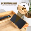 AyuHome Couch Arm Table Tray - Premium Bamboo Sofa Armrest