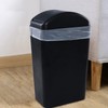 Cubo de Basura de Plástico, Bote de Basura Negro con