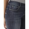 Wrangler womens Western Mid Rise Stretch Straight Leg Jeans, Dark