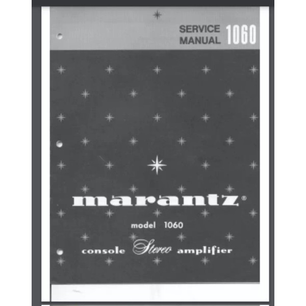 Marantz Model 1060 Console Stereo Service manual 22 pages comb