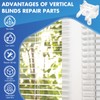 Vercraft 2 Pcs Vertical Blind Wand Control Replacement Repair Accessories