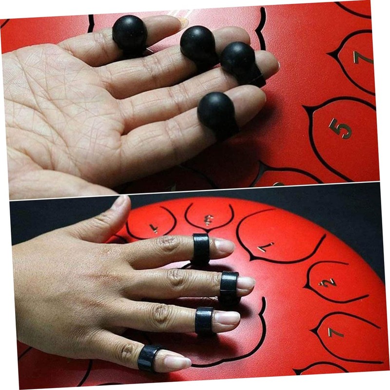 Kisangel Ethereal Drum Finger Sleeves with Mallet for Tongue Drum
