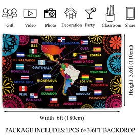 Hispanic Heritage Month Decorations Latin American Banner Spanish Classroom Decorations National Hispanic Heritage Month Decorations for Classroom Home