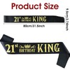 21st Birthday Sash Birthday King Sash Gold Foil Lettering Black