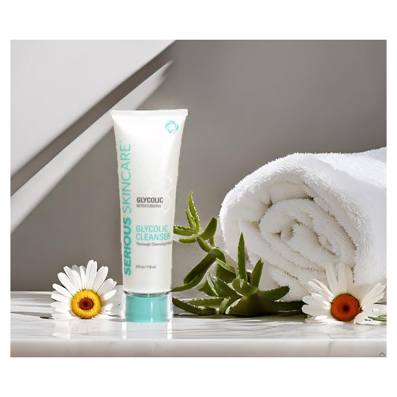 Serious Skincare Glycolic Cleanser - Daily Non-Drying Exfoliating Face Wash