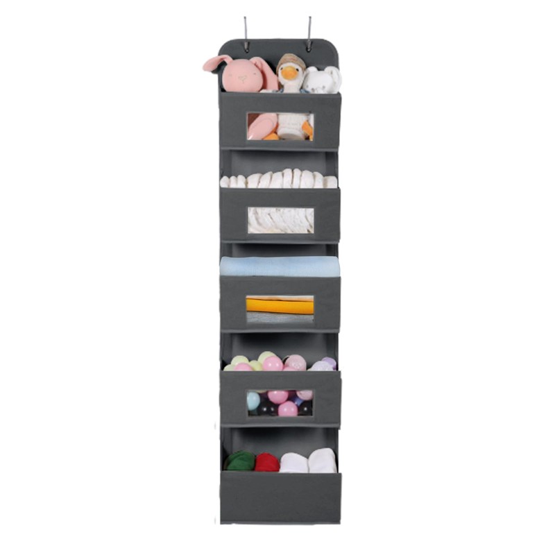 MAX Houser 5-Shelf Over The Door Hanging Organizer with 2