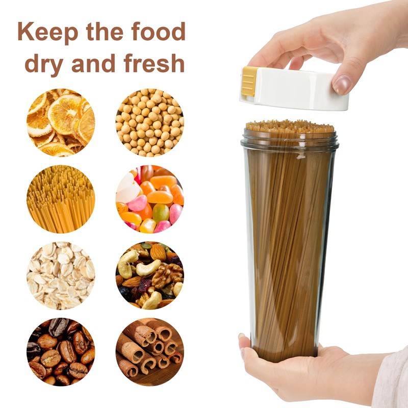 ZNEFUN 2 Pack 34OZ Pasta Storage Container with Airtight Seal,