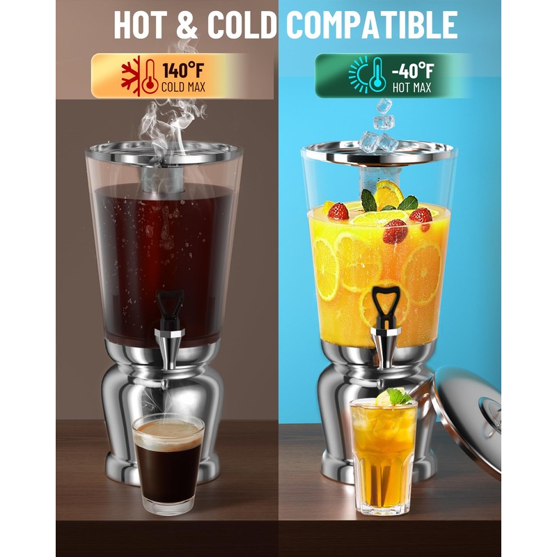 WantJoin Beverage Dispenser With Stand -2 Gallon Beverage Dispenser Drink