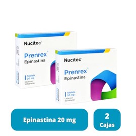 Prenrex Epinastina 20 mg: Alivio Efectivo para Alergias - Pack con 20 Tabletas | Nucitec Laboratorios | Genérico de Flurinol