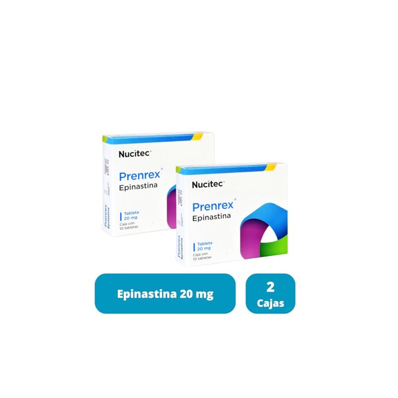Prenrex Epinastina 20 mg: Alivio Efectivo para Alergias - Pack