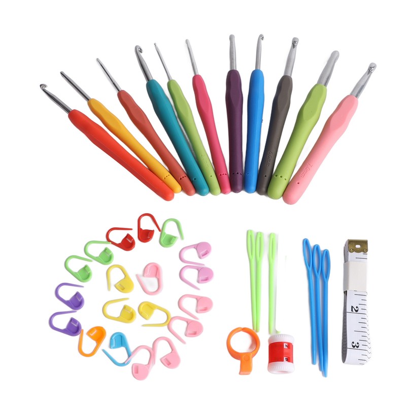 Crochet Hooks Set Soft Handle Crochet Hand Knitting Needles Art