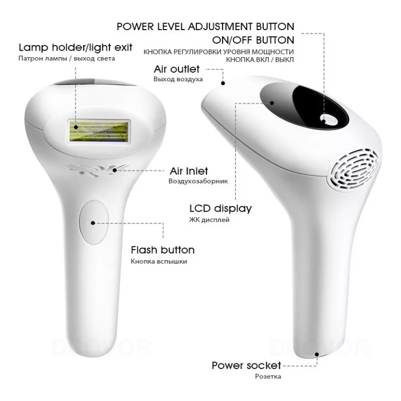 Green US-110V Depiladora Láser Corporal Facial Masculina Y Femenina