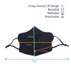 3D Protection Cover Face Mask with Breathing Valve & Elastic