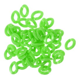 Operitacx 150pcs DIY Jewelry Accessories Circle Necklace Rings Jewelry Making Kit Key Chain DIY Galvanized Cable Fixture Belt Hook Tool Detachable Buckles Link Small Chain Kits Acrylic Green