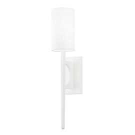 Troy-Standard B1041-GSW Wallace - 1 Light Wall Sconce 24.5 inches Tall and 4.75 inches Wide - Gesso White