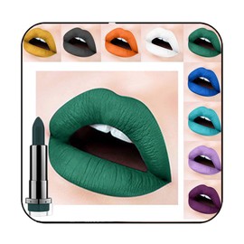 Kilshye Matte Lipstick Hight Pigment Lipsticks Long Lasting Lip Stick Waterproof Lips Gloss Cream Lipgloss Makeup for Women and Girls Pack of 1 (G- Green 15)
