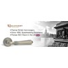 Zoo Mitred Lever Door Handle On Rose Stainless Steel