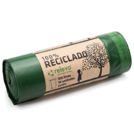 Relevo Bin Liners 100 L - 100% Recycled Bin Liners Pack of 10
