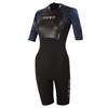 ZONE3 Women's Shortsleeve Swimskin Black/Blue