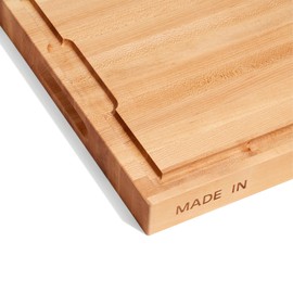 Made In Cookware | Butcher Block | Maple Wood | Thick Charcuterie Board with Side Handles | Crafted in USA | 17.75x11.75"